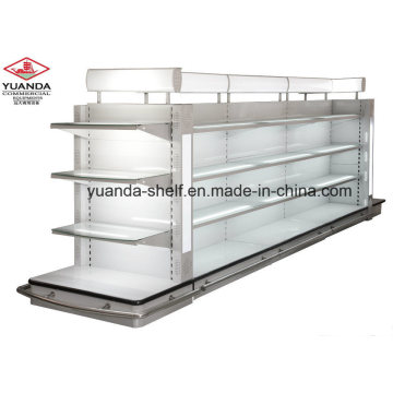 High Quality Display Gondola Shelves with Light Box for Cosmetics